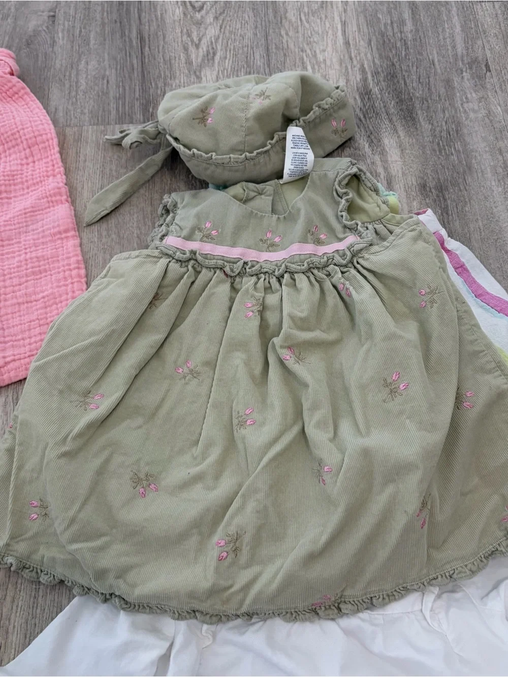 Cottagecore Baby Girls Clothing Lot 6-9 Month Shoes Carters  Floral Embroidered